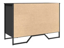 Zapatero negro 90x38x61,5 cm madera contrachapada