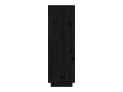 Zapatero negro 60x34x105 cm Madera maciza de pino