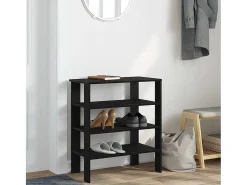 Zapatero negro 61x32x70 cm madera de ingeniería