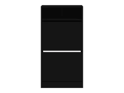 Zapatero negro 60x34x116 cm madera contrachapada