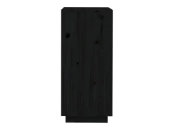Zapatero negro 35x35x80 cm Madera maciza de pino