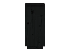 Zapatero negro 35x35x80 cm Madera maciza de pino