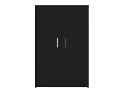 Zapatero negro 60x35x92 cm Madera contrachapada