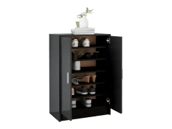 Zapatero negro 60x35x92 cm Madera contrachapada
