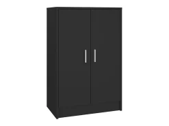 Zapatero negro 60x35x92 cm Madera contrachapada
