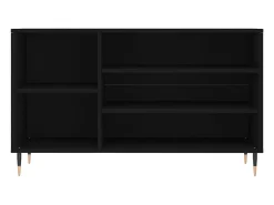Zapatero negro 102x36x60 cm Madera contrachapada