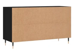Zapatero negro 102x36x60 cm Madera contrachapada