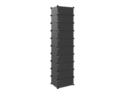 Zapatero negro 44x32x174 cm PP