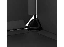 Zapatero negro 44x32x174 cm PP