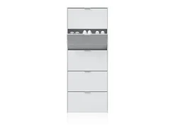 Zapatero Nia 5 Puertas Blanco Brillo