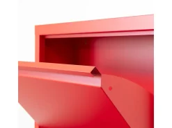 Zapatero Pisa de 9 puertas en metal rojo. Se entrega completamente montado.