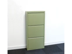 Zapatero Pisa de 6 puertas en metal verde. Se entrega montado.