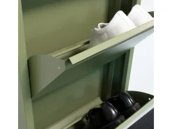 Zapatero Pisa de 9 puertas en verde metalizado. Se entrega montado.