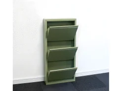 Zapatero Pisa de 9 puertas en verde metalizado. Se entrega montado.