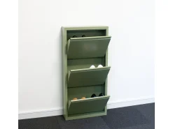 Zapatero Pisa de 9 puertas en verde metalizado. Se entrega montado.