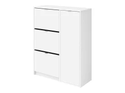 Zapatero Recibidor Botero 3 Puertas 2 Estantes Blanco 122x85x37 cm
