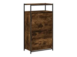 Zapatero roble ahumado 60x34x112 cm madera de ingeniería