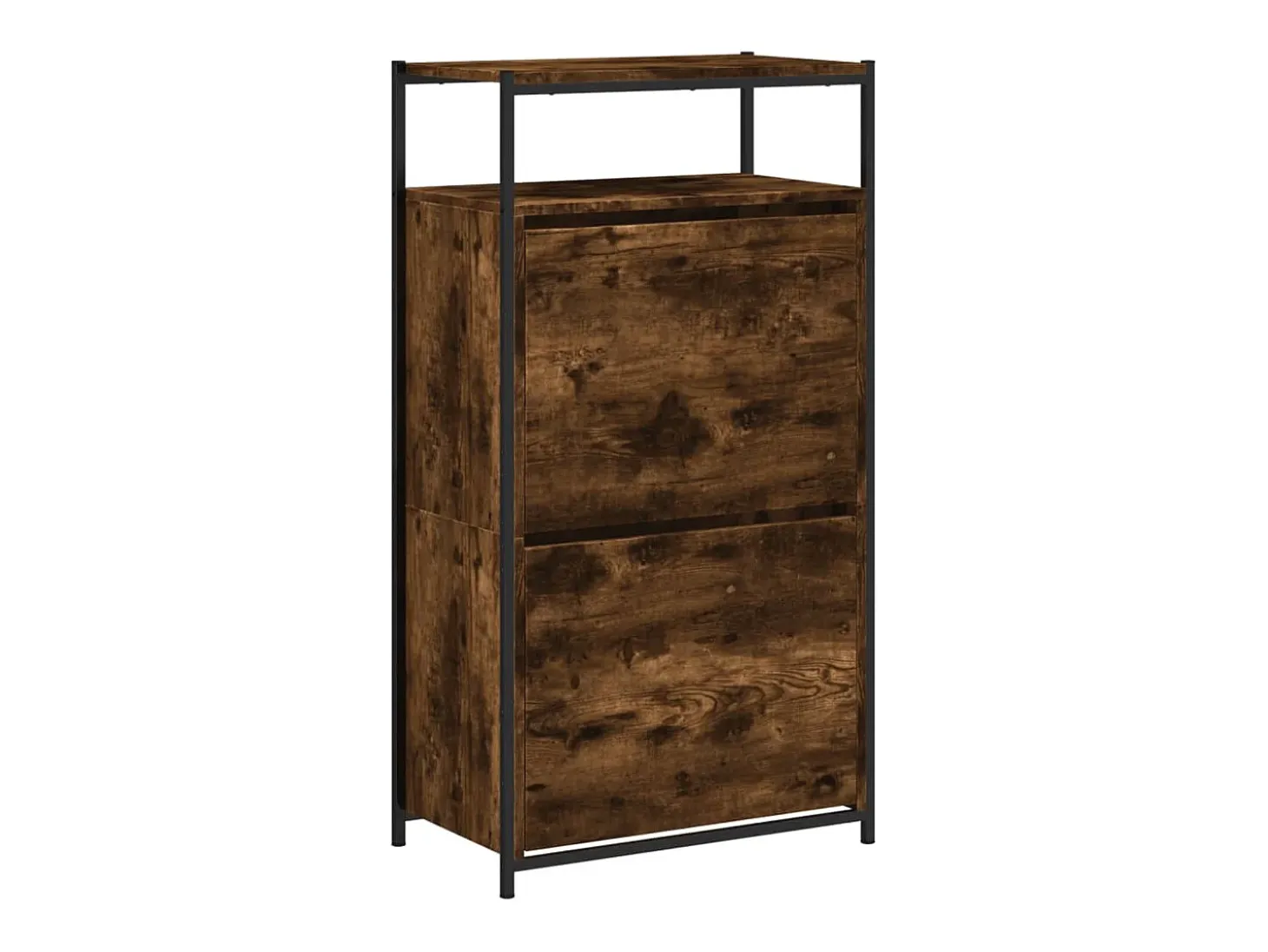 Zapatero roble ahumado 60x34x112 cm madera de ingeniería