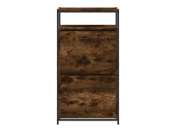 Zapatero roble ahumado 60x34x112 cm madera de ingeniería