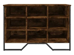 Zapatero roble ahumado 90x38x61,5 cm madera de ingeniería