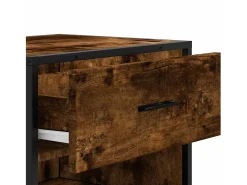 Zapatero roble ahumado 48x38x97,5 cm madera de ingeniería