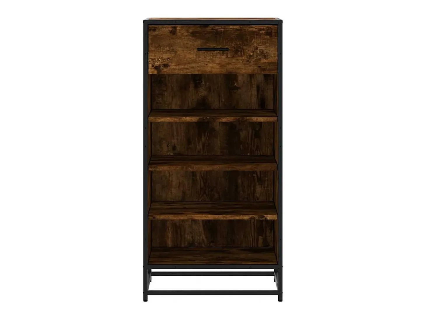 Zapatero roble ahumado 48x38x97,5 cm madera de ingeniería
