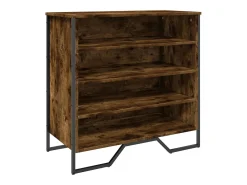 Zapatero roble ahumado 80x38x78 cm madera de ingeniería