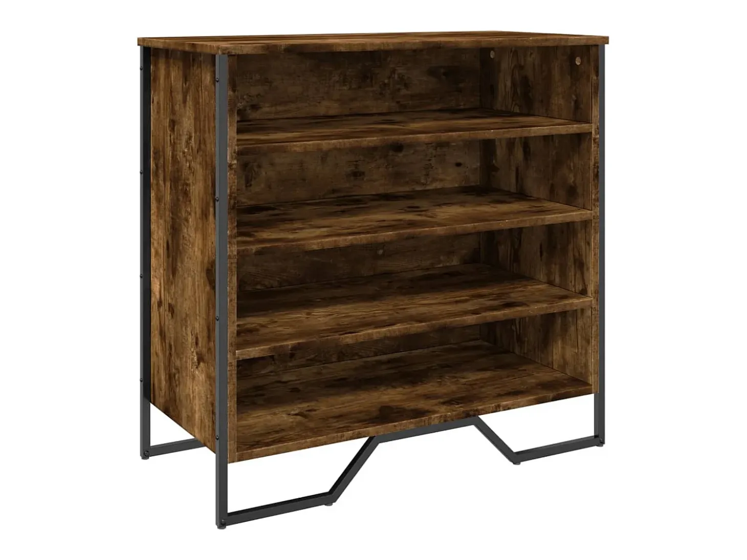 Zapatero roble ahumado 80x38x78 cm madera de ingeniería