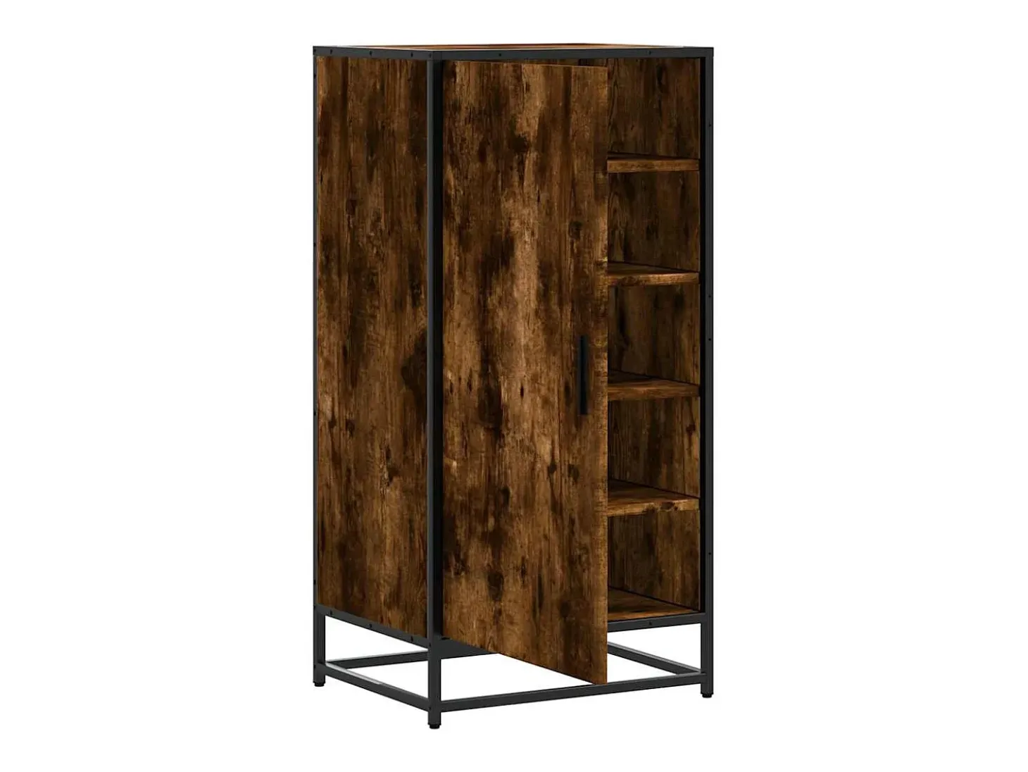 Zapatero roble ahumado 48x38x97,5 cm madera de ingeniería