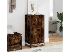 Zapatero roble ahumado 48x38x97,5 cm madera de ingeniería