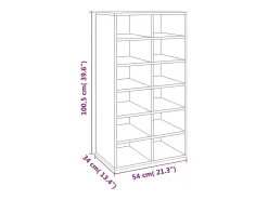 Zapatero roble ahumado 54x34x100,5 cm
