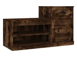 Zapatero roble ahumado 100x42x60 cm madera de ingeniería