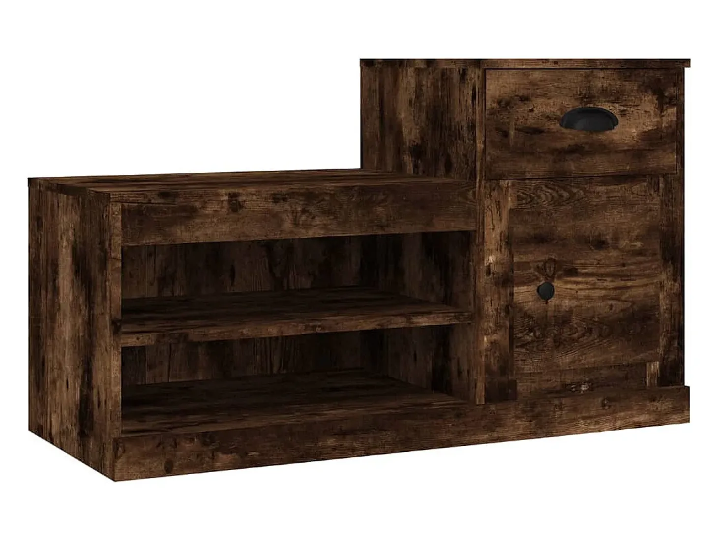 Zapatero roble ahumado 100x42x60 cm madera de ingeniería