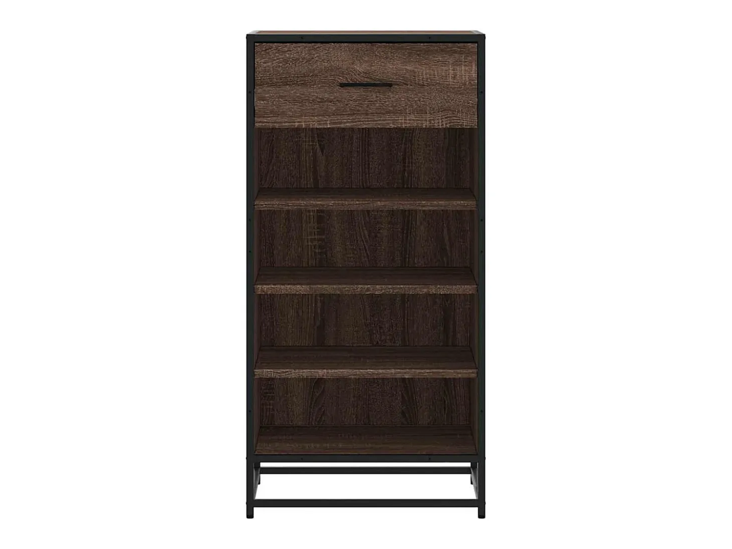 Zapatero roble marrón 48x38x97,5 cm madera de ingeniería