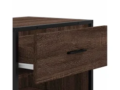 Zapatero roble marrón 48x38x97,5 cm madera de ingeniería