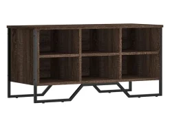 Zapatero roble marrón 90x38x45,5 cm madera de ingeniería