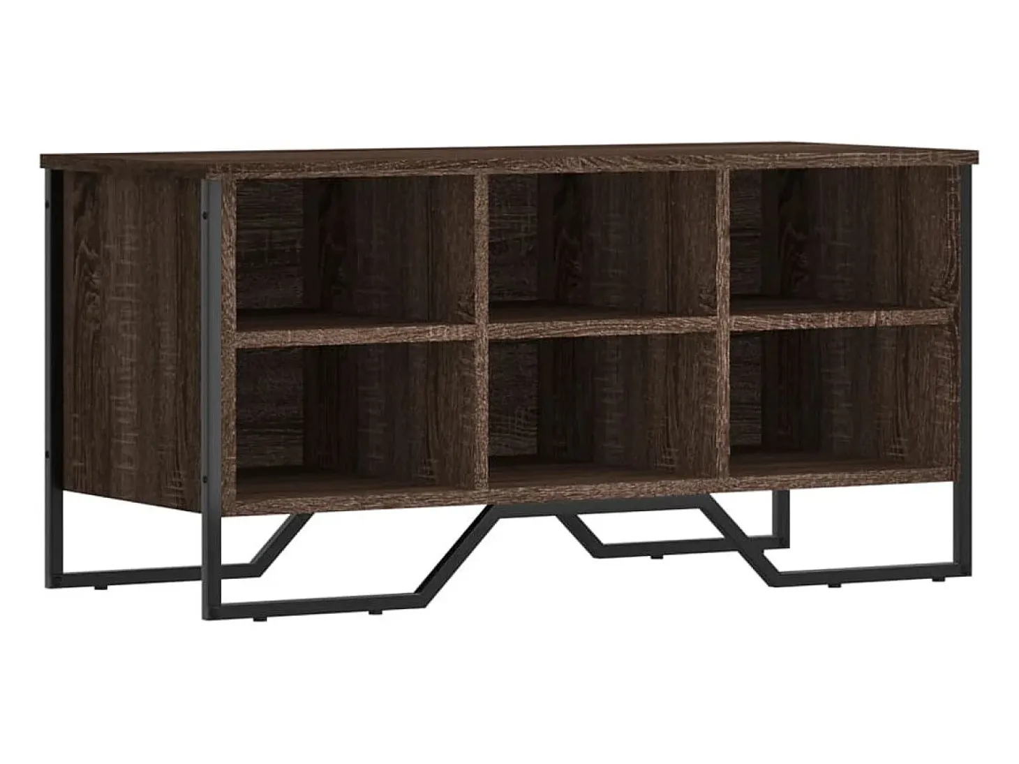 Zapatero roble marrón 90x38x45,5 cm madera de ingeniería