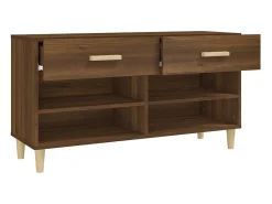 Zapatero Roble marrón 102x35x55 cm Madera de ingeniería