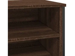 Zapatero roble marrón 80x38x78 cm madera de ingeniería