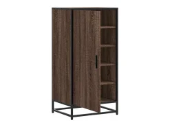 Zapatero roble marrón 48x38x97,5 cm madera de ingeniería