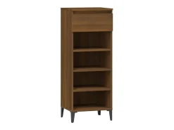 Zapatero Roble marrón 40x36x105 cm Madera de ingeniería
