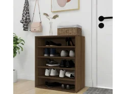 Zapatero Roble marrón 60x35x70 cm Madera de ingeniería