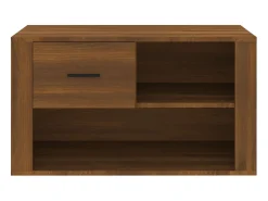 Zapatero Roble marrón 80x35x45 cm Madera de ingeniería