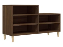 Zapatero Roble marrón 102x36x60cm Madera de ingeniería