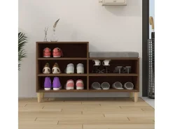 Zapatero Roble marrón 102x36x60cm Madera de ingeniería