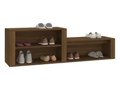 Zapatero Roble marrón 150x35x45cm Madera de ingeniería