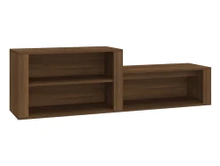 Zapatero Roble marrón 150x35x45cm Madera de ingeniería