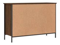 Zapatero roble marrón 100x35x70cm madera de ingeniería