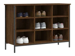 Zapatero roble marrón 100x35x70cm madera de ingeniería