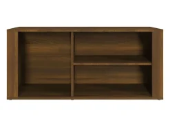 Zapatero Roble marrón 100x35x45cm Madera de ingeniería